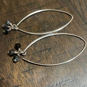 Silpada Sterling Silver & Black Onyx oval earrings